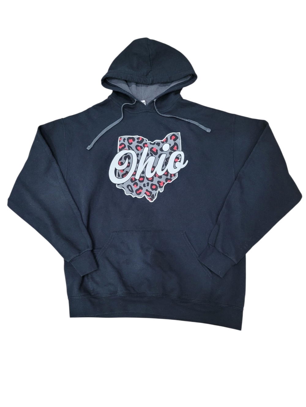 Vintage Ohio Graphic Black Hoodie Top Size: Large - Picture 2 of 7